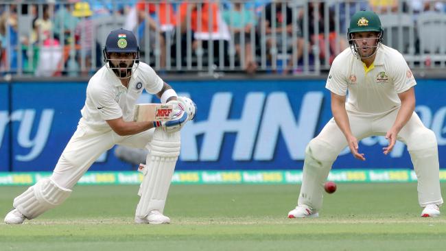 Kohli was exceptional during a tough stage for the tourists. (AAP Image/Richard Wainwright)