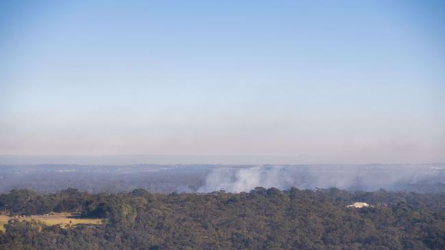 The burns are taking place in the north, west and south of the city. Picture: NCA NewsWire / Simon Bullard.