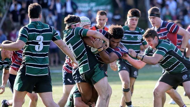 GPS Rugby: Brisbane Boys' College v The Southport School at BBC Saturday 24th August 2019. (AAP Image - Richard Waugh)