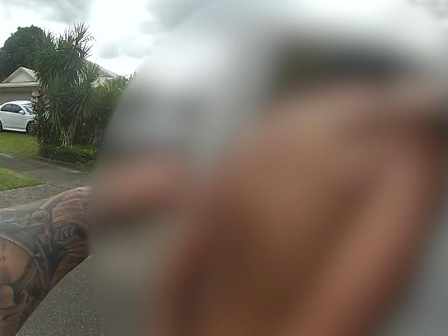 Queensland Police Flying Squad officers locate and arrest an Edmonton boy accused of entering a home and demanding car keys from the occupant . Picture: QPS