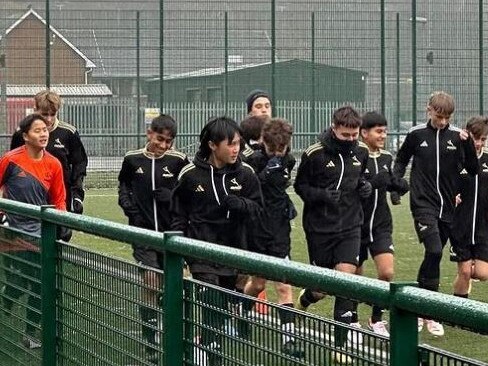 Blake Potter and the Magic Group academy going through their paces in the UK. Picture: Blake Potter Instagram