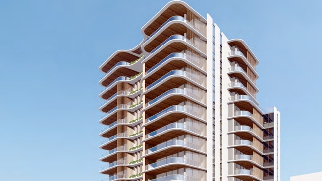 Fourteen level tower planned for Jefferson Lane at Palm Beach causing a community protest.