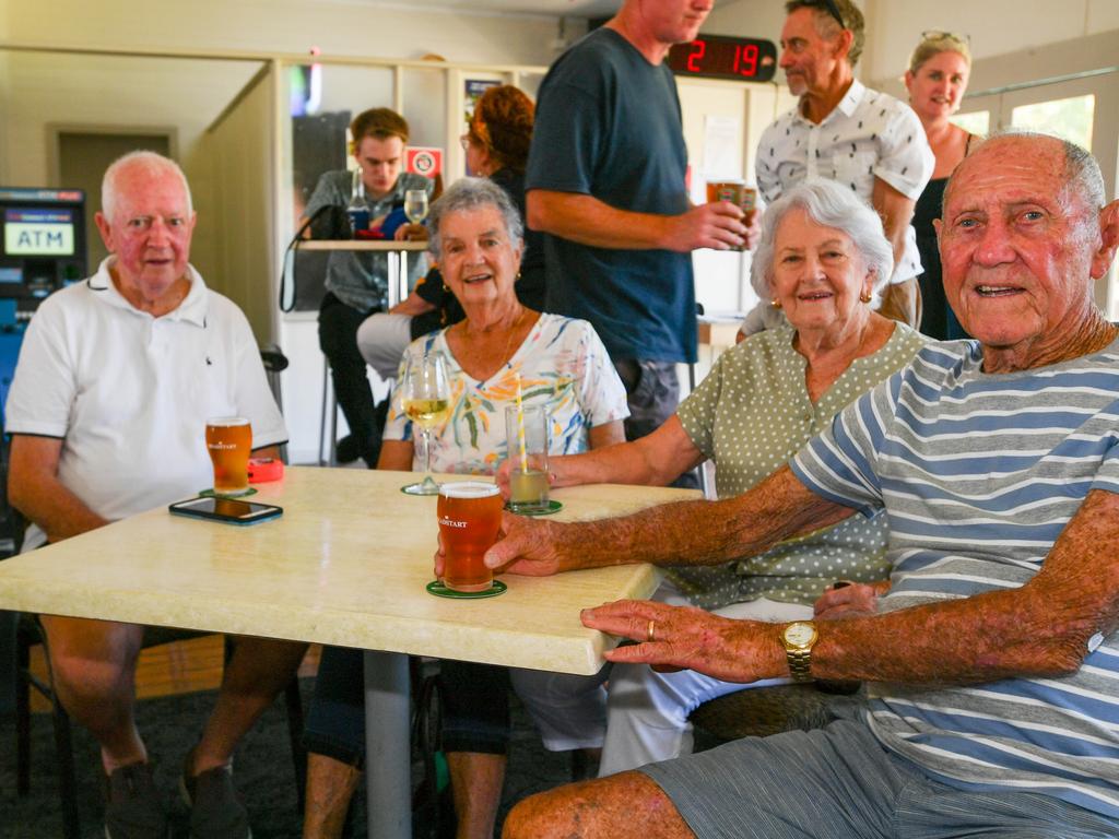 Australia Day celebrations: Neville and Pat Clark joined their friends at the Lismore City Bowlo to celebrate and enjoy the company and music from the ever-popular Cath Simes Band.