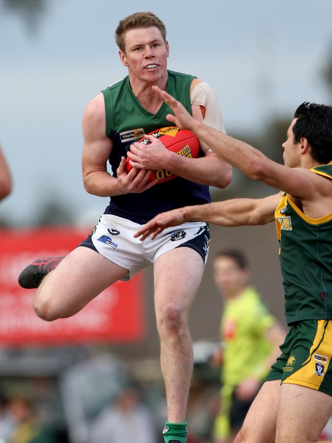 GFL Hero: Nicholas Connors lifted St Mary’s to premiership glory in the GFL last year with a 50m goal with just two seconds left in the match. Picture: Mike Dugdale