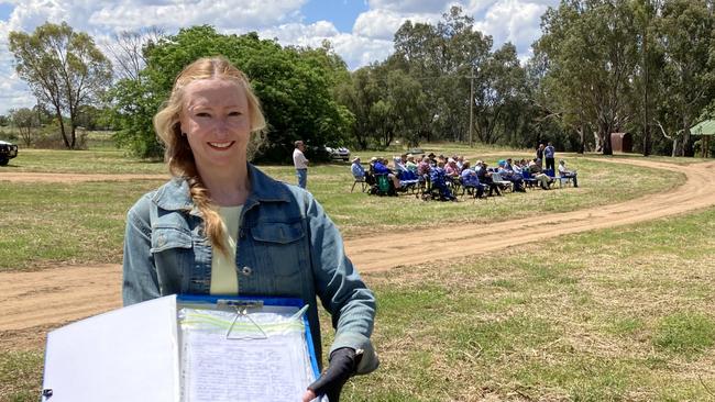 Stop The River Street Bridge campaigner Karina McLachlain at event to mark the handing over of a petition which has attracted more than 11,000 signatures. Picture: Ryan Young