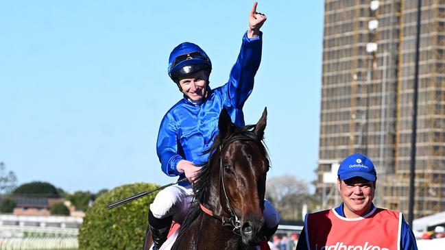 James McDonald after winning a Group 1 aboard Broadsiding earlier this month. Picture: Grant Peters/Trackside Photography.