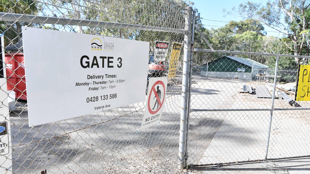 Valerie Ave residents are upset about the trucks using the entrance to the Palmer Coolum Resort at the end of their street. Picture: Patrick Woods.