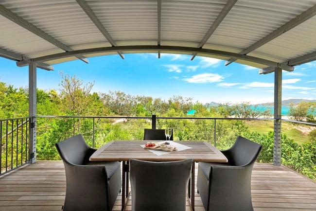 View from the deck to the beach. Picture: Airbnb