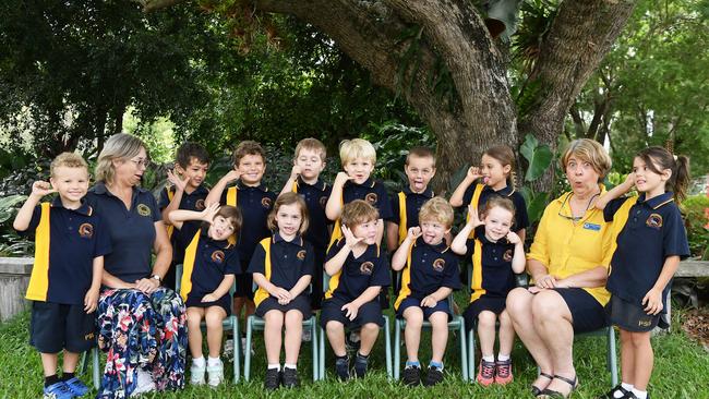 MY FIRST YEAR: Funny faces. Pomona State School Preps. Picture: Patrick Woods.