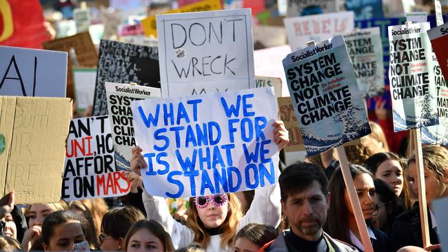 Global protest... The Youth Strike 4 Climate protest in London last month. Picture: AFP