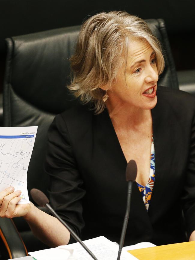 Greens MP Rosalie Woodruff during question time in State Parliament. Picture: Zak Simmonds