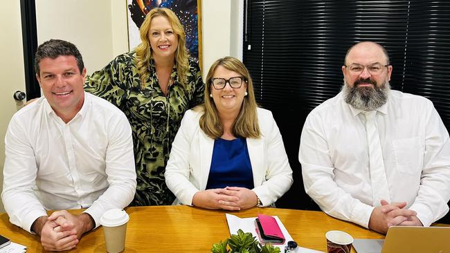 Port Macquarie-Hastings Councillors Josh Slade, mayor Peta Pinson, Danielle Maltman and Adam Roberts known as 'team Pinson'. Picture: Facebook