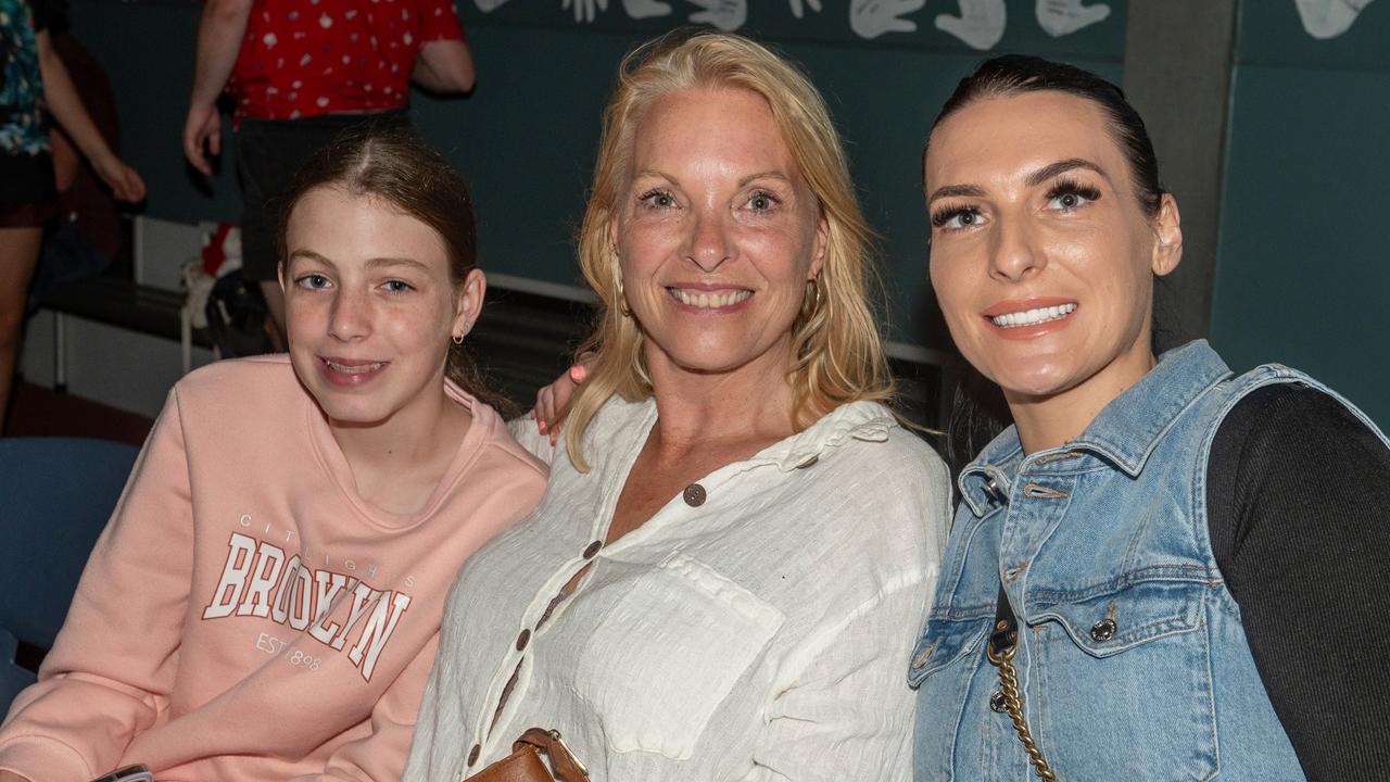 Indiana Van Damme - Cross, Pauline Van Damme and Racheal Van Damme at Christmas Carols Hosted by Sarina Surf Lifesaving Club Saturday 21 December 2024 Picture:Michaela Harlow