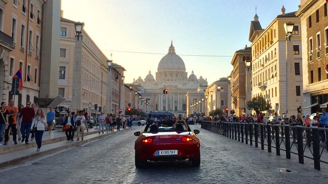 Driving the Mazda MX-5 in Rome