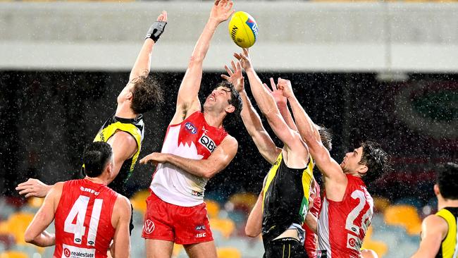 A clogged forward line saw Richmond beat Sydney despite kicking only four goals on Sunday. Picture: Getty Images