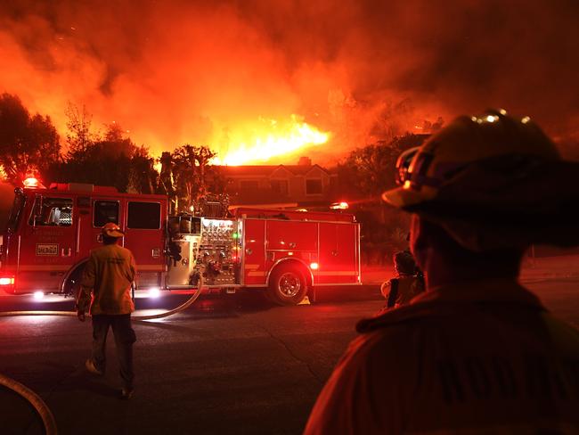 About 300,000 people have taken refuge in shelters since the firestorm took hold last Thursday. Kevork Djansezian/Getty Images/AFP