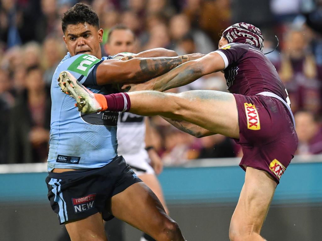 Latrell Mitchell has provided plenty of highlights for the Blues. Picture: AAP Image/Darren England