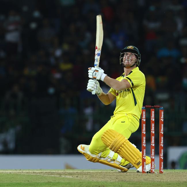 David Warner finished with 70 runs off 44 balls. Picture: Buddhika Weerasinghe/Getty Images