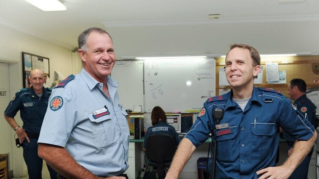 Maryborough ambulance station crew members and advance care paramedics Simon Knight and Lyle Oppermann. Picture: Valerie Horton