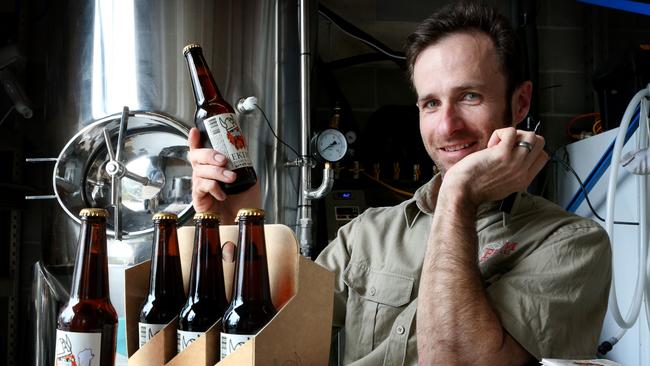 Brewer Mike Jorgensen at the Ekim Brewing Company microbrewery in Mt Kuring-Gai just outside Sydney.