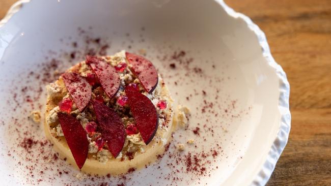 The halva parfait at Ach Wine Bar and Bistro in Hamilton. Picture: David Kelly