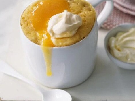 Lemon ricotta mug cake.