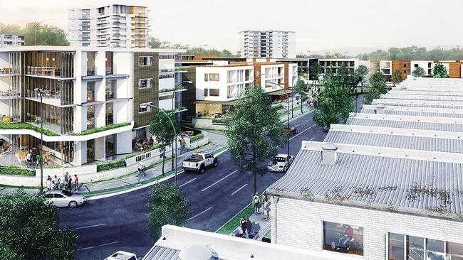 Artists impression looking south Along Grace Avenue, Frenchs Forest.