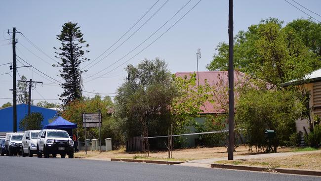 Investigators cordoned off the little girl's home on the corner of Inverai Rd and Burbank St at Chinchilla for a number of days in late 2019, months after Kaydence was reported missing. Pictures: Peta McEachern