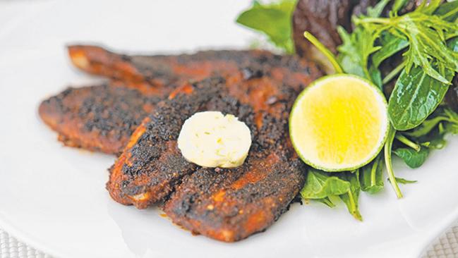 Blackened dory with lime butter.