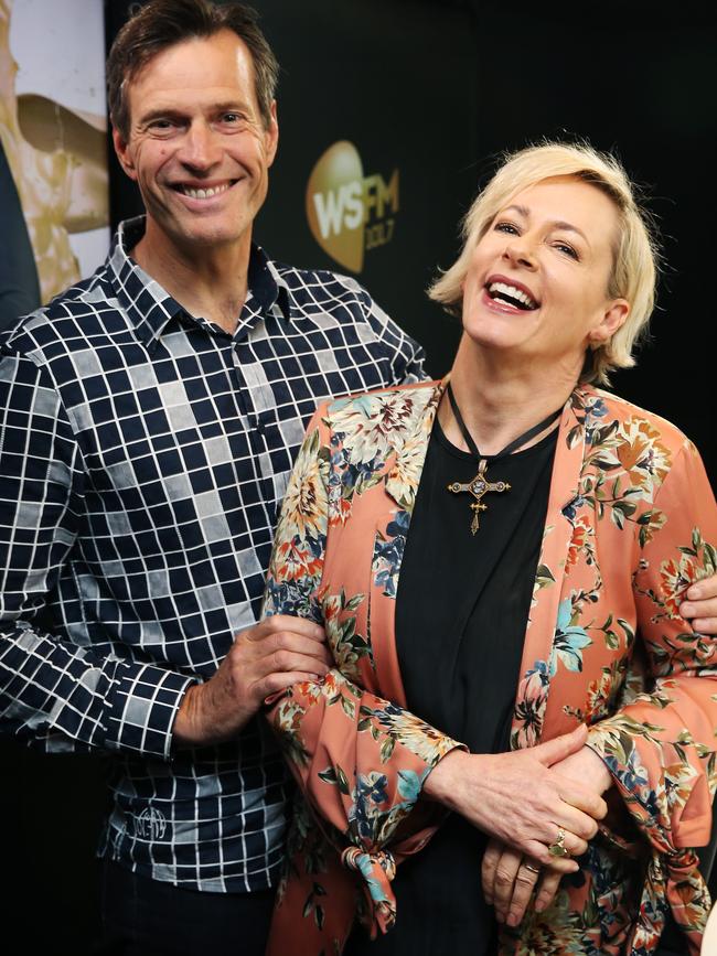 WSFM breakfast duo Brendan Jones and Amanda Keller. Picture: Toby Zerna