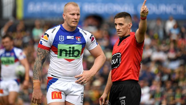 Mitch Barnett is sent off for his hit on Chris Smith. NRL Photos