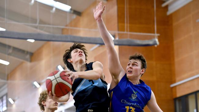 GPS First V basktetball game between Churchie and Brisbane Boys Grammar. Saturday September 3, 2022. Picture, John Gass