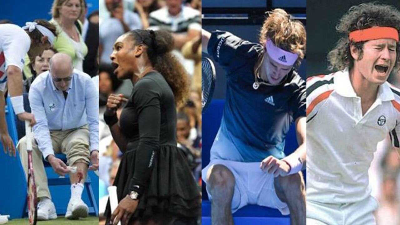 Tennis tantrums video Pablo Carreno Busta, Serena Williams, John