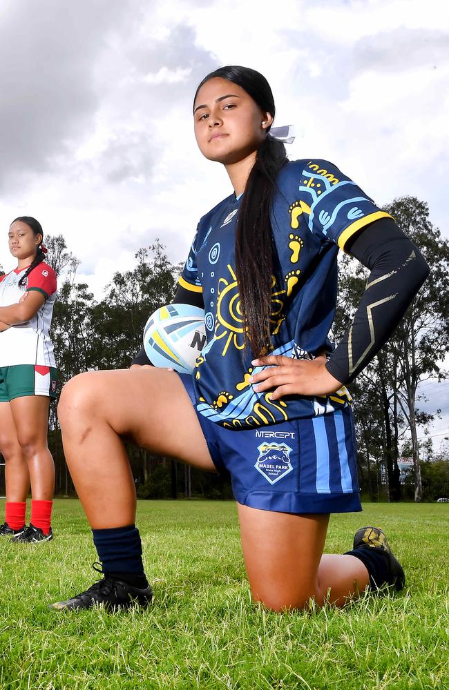 Brisbane Tigers Harvey 19s co-vice-captain Tahliya Tavita is a Mabel Park SHS product. Picture, John Gass