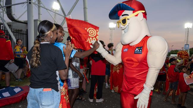 Fans at the Gold Coast Suns v Hawthorn AFL match at TIO Stadium. Picture: Pema Tamang Pakhrin