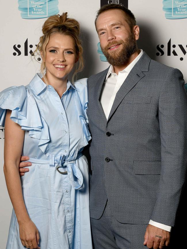 The Advertiser SkyCity Woman of the Year Awards. Teresa Palmer, Mark Webber. Picture: Naomi Jellicoe