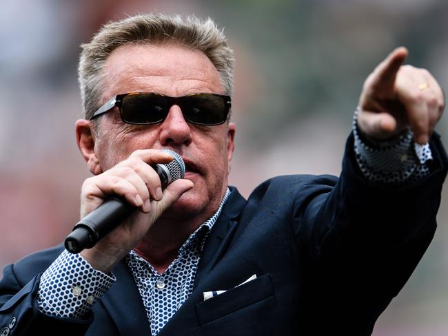 Suggs performs with his band Madness at the Hong Kong Rugby Sevens tournament on April 8. Picture: Anthony Wallace