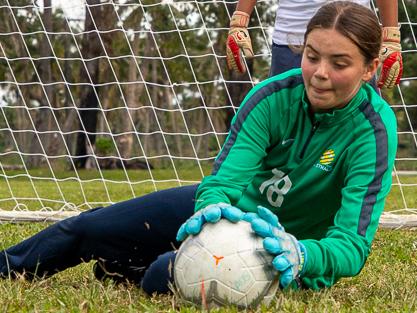 SOLOMON ISLANDS, HONIARA - AUGUST 13 : 2019 Junior Matildas - Tour of the Pacific - Honiara, Solomon Islands on August 13, 2019 Ruby Jones making a save . Pic Joseph Mayers