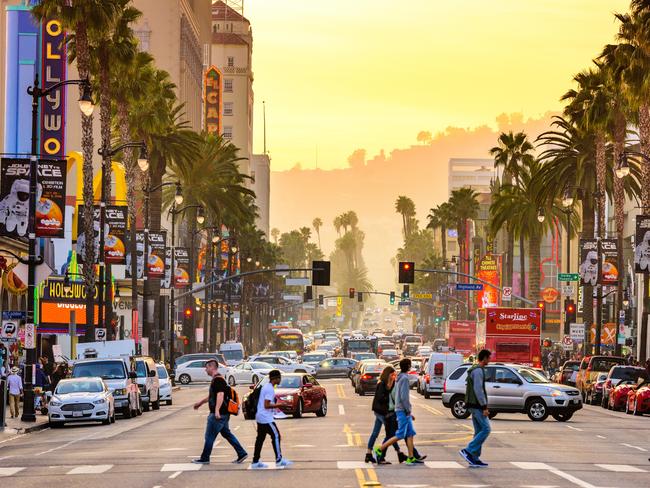 The crash happened on the famous Hollywood Boulevard strip. Picture: iStock