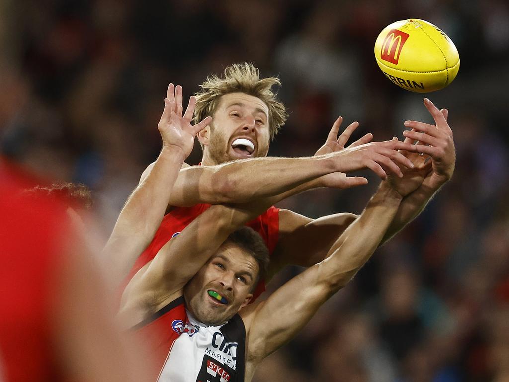 Dyson Heppell (top) has kept his place in Essendon’s team. Picture: Daniel Pockett/Getty Images)