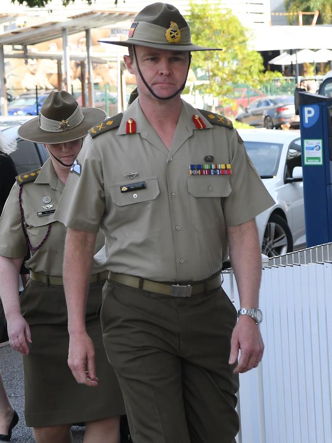 Major-General Matthew Pearse outside court.