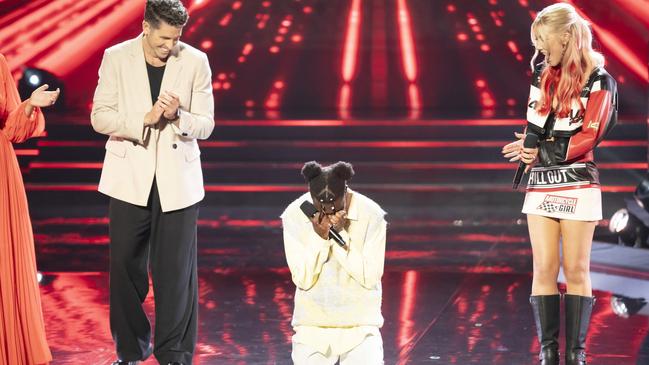 The moment TJ Zimba makes it through to Australian Idol Top 12