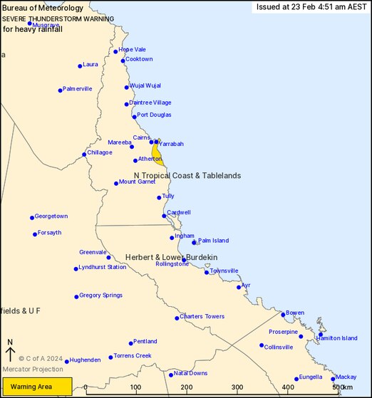 Severe thunderstorms are forecast for parts of Queensland's north. Picture: Bureau of Meteorology