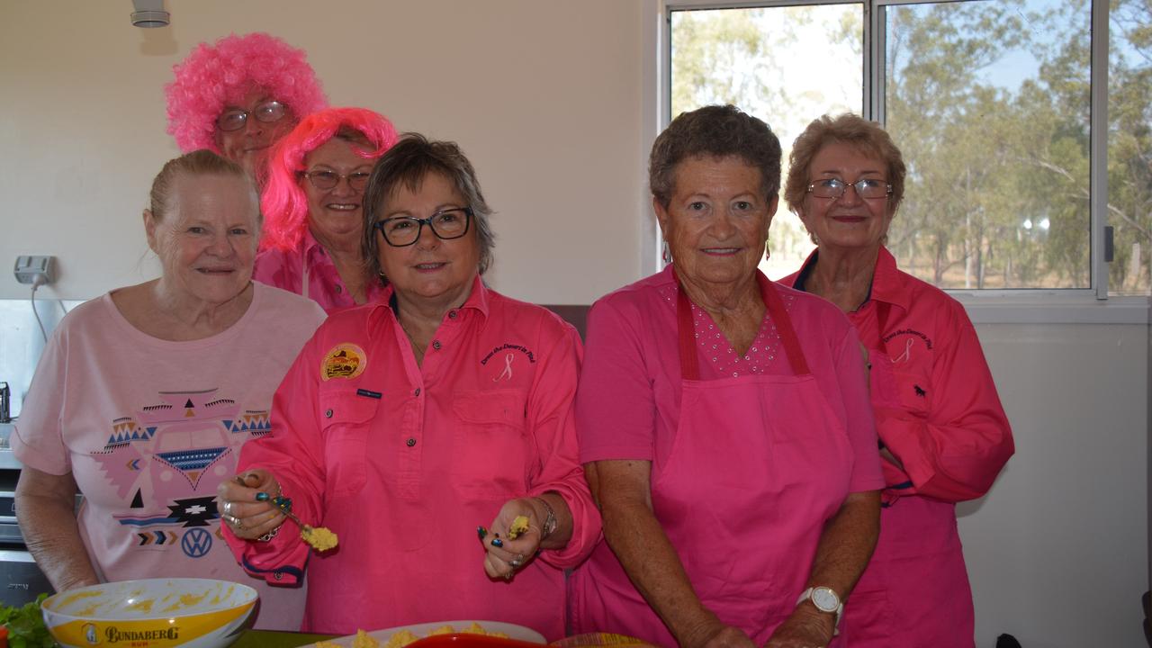 Pat Rodger, Brian and Judy Garland, Ann McGregor, Irene Edwards and Margaret Westerman at the Proston Pink Golf Day on Saturday, November 16. (Photo: Jessica McGrath)