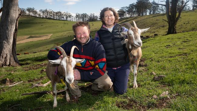 Iain and Kate Field of Leap Farm at Copping, Tasmania, have been named winners in the delicious Harvey Norman Produce Awards. Picture: Peter Mathew