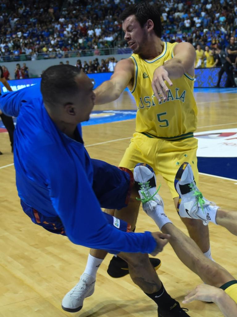 Jason Cadee defends a teammate who was on the ground.