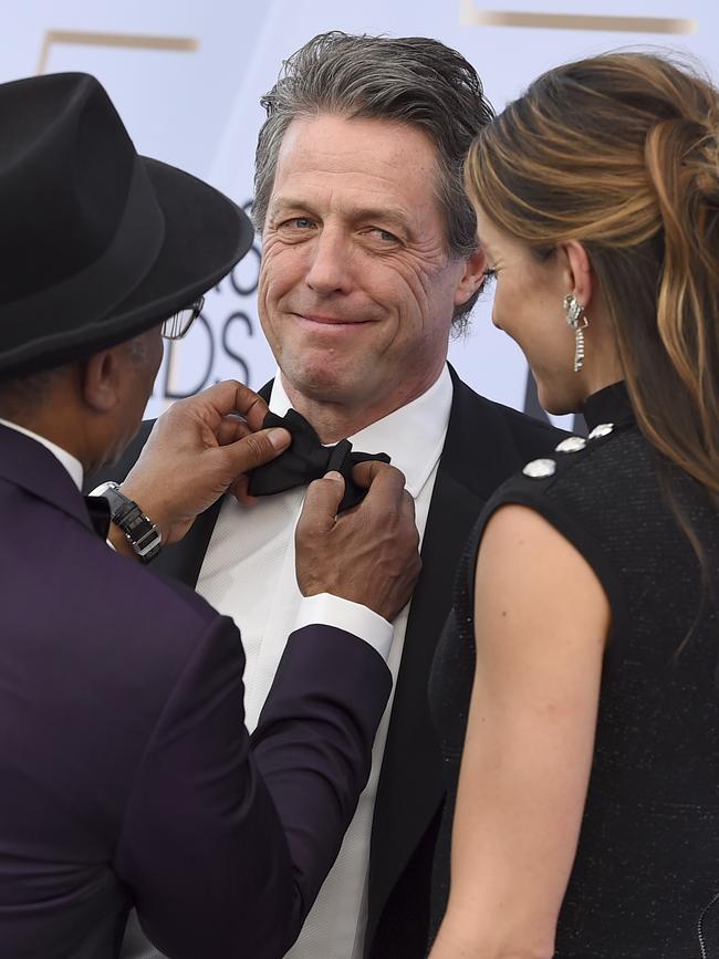 Giancarlo Esposito, Hugh Grant, and Anna Elisabet Eberstein. Picture: AP