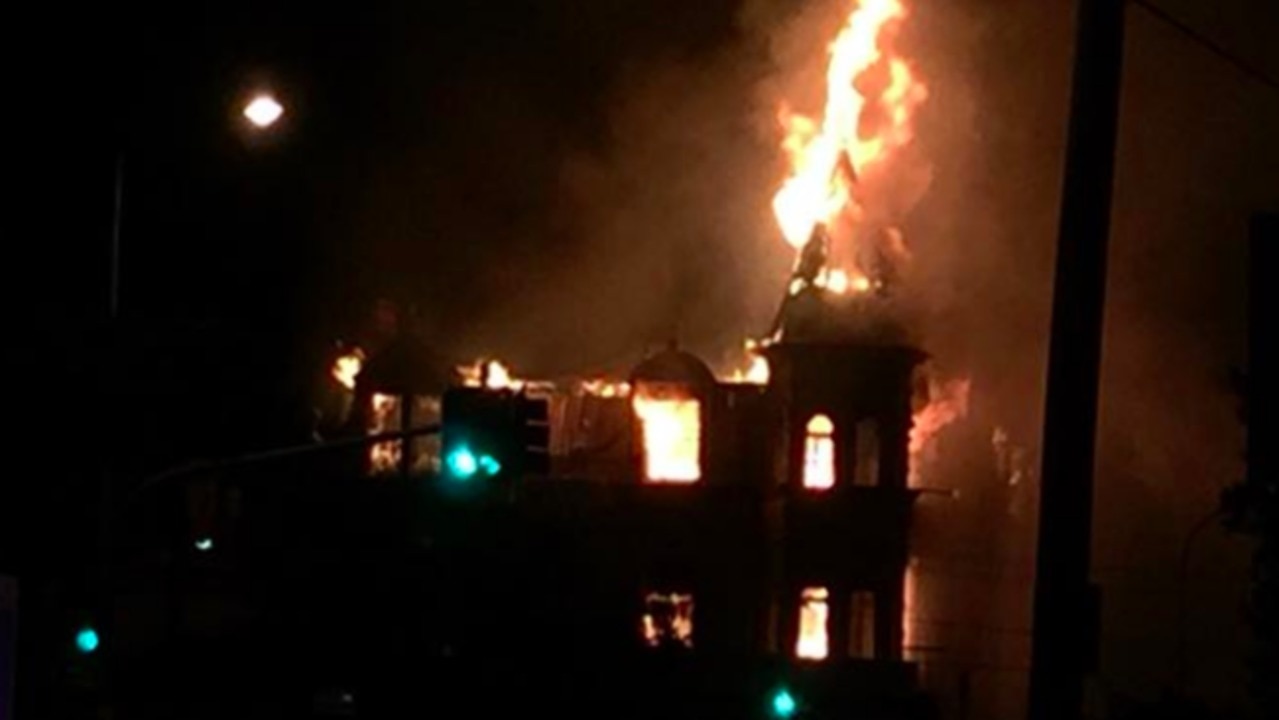 Woolloongabba's Broadway Hotel Goes Up in Flames