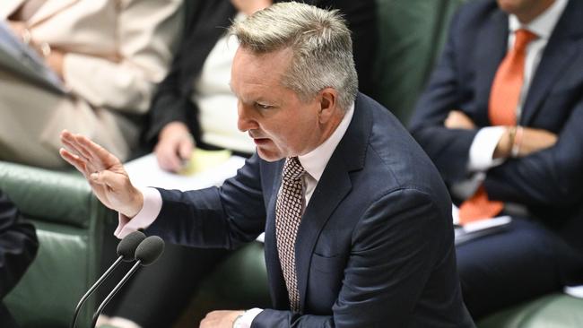 Minister for Climate Change and Energy Chris Bowen during question time at Parliament House in Canberra this week. Picture: Martin Ollman