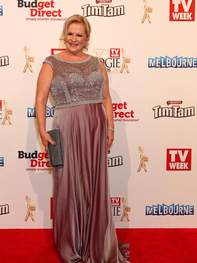 Collette Mann on the red carpet at the 2015 Logie Awards at Crown Casino in Melbourne. . Picture: Julie Kiriacoudis